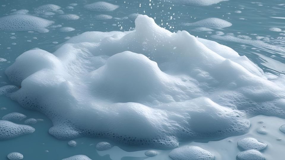 Egy habos vízfelület, amely az érzelmek tisztulását szimbolizálja.