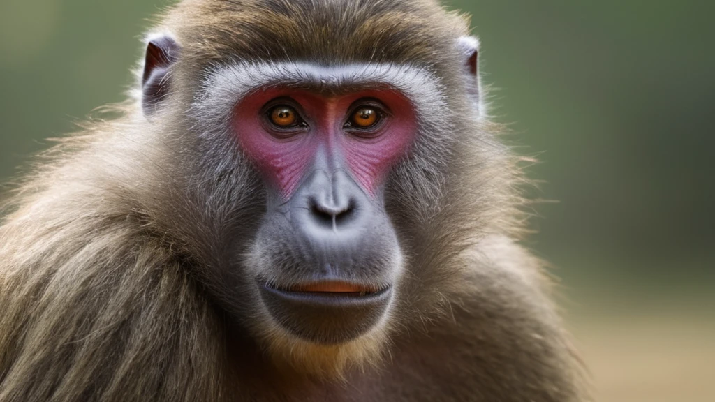 Pávián az álomban jelentése Egy pávián arca, amely az érzelmek és ösztönök kifejezését tükrözi.